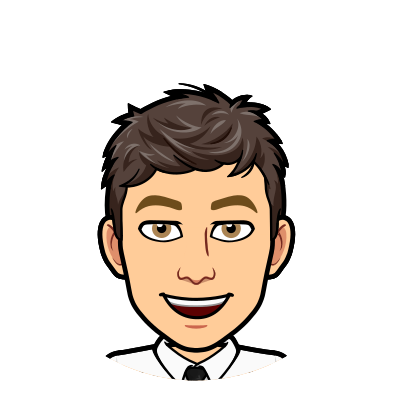 a picture of Bitmoji Alex Kazanski smiling