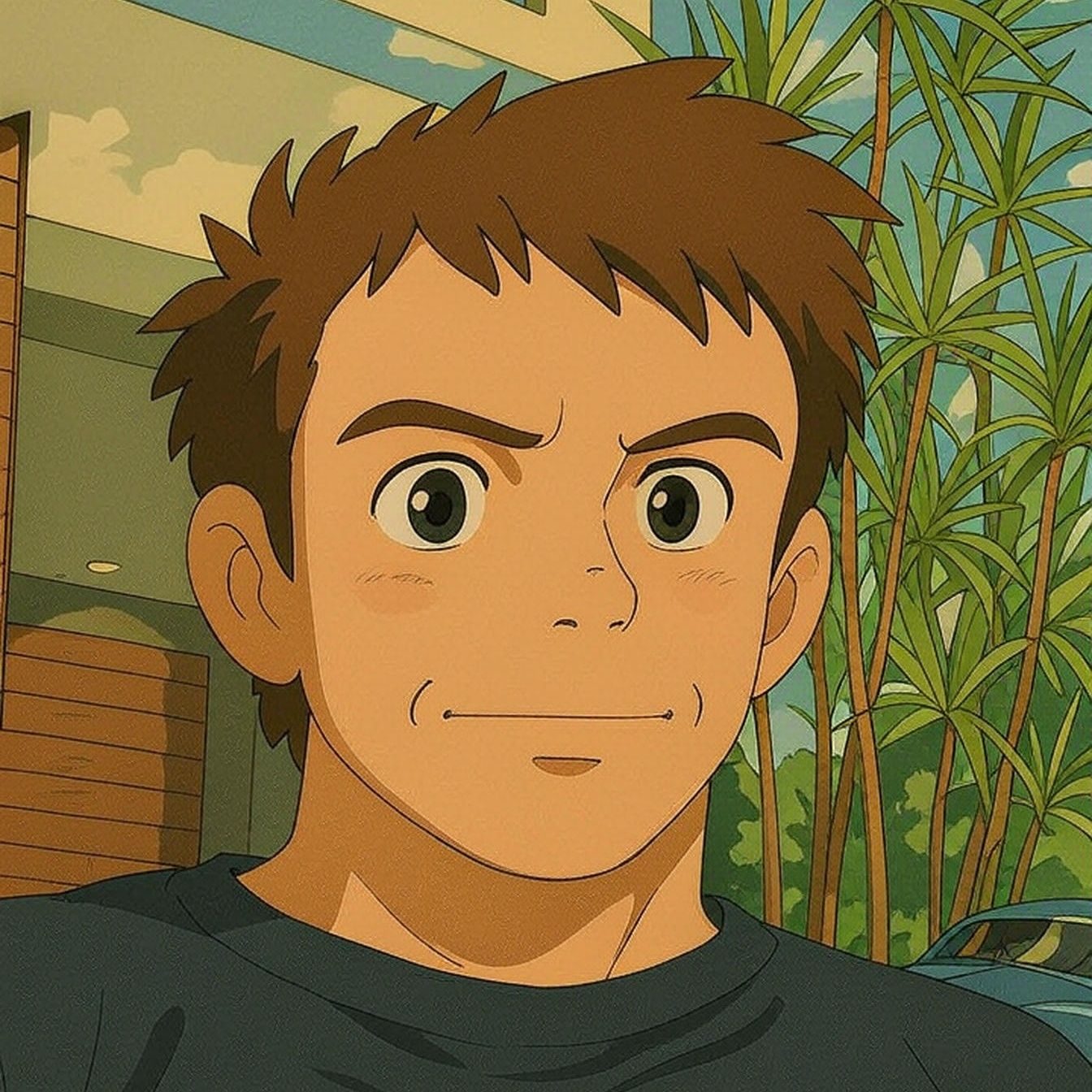 a picture of Bitmoji Alex Kazanski smiling